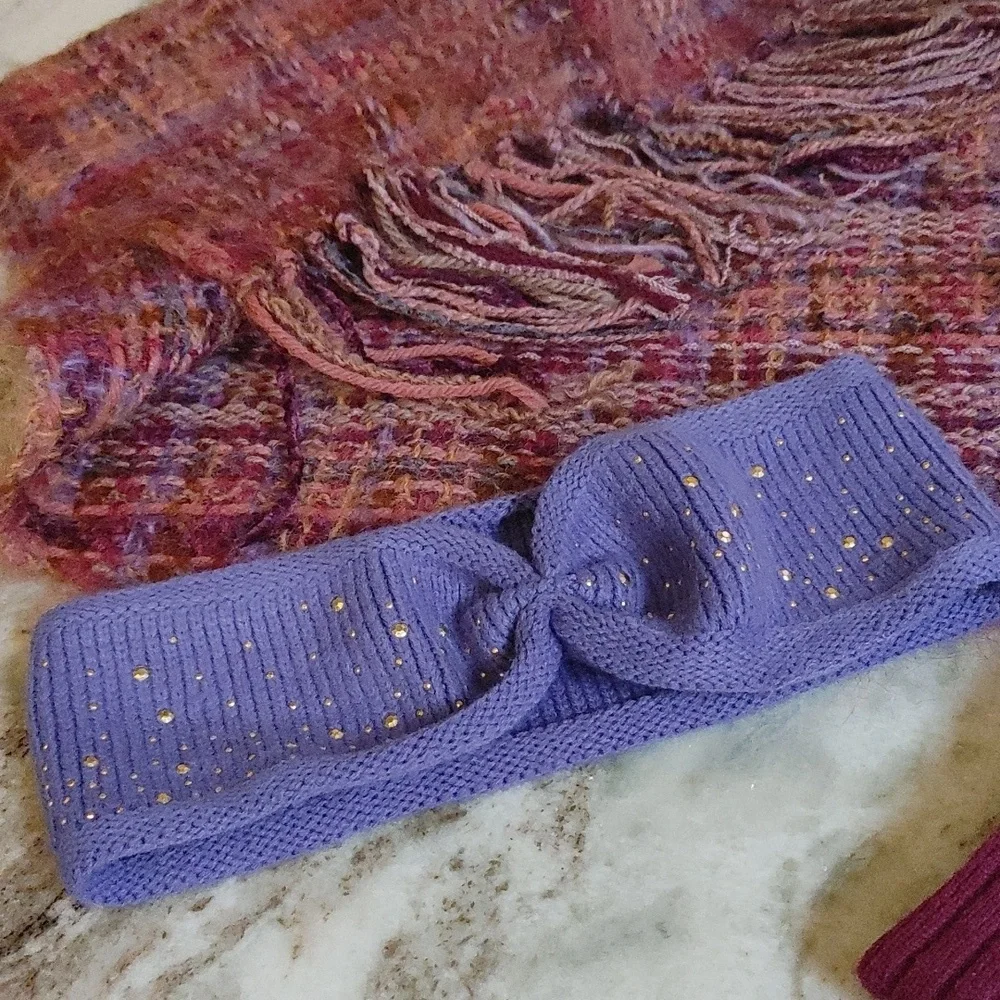 2 Warm Knitted Head Bands
